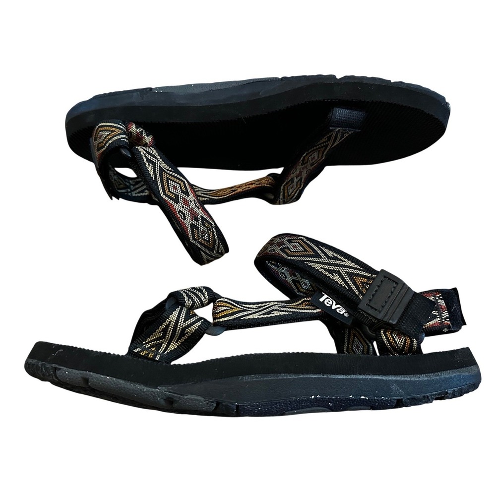 Teva Black With Geometric Aztec Straps Sandals‎ Men's 12